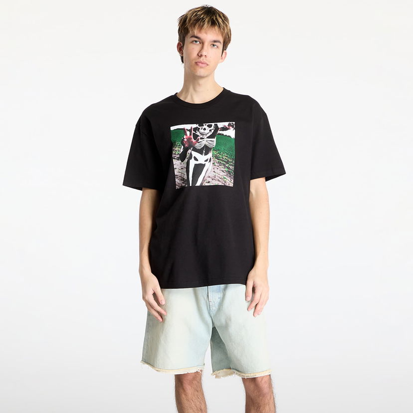 T-paita Pleasures PLEASURES x Slipknot Skeleton T-Shirt Musta | P25SK017 BLACK