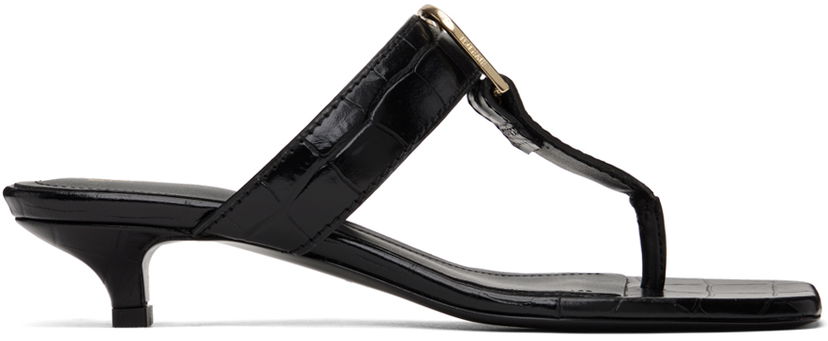 Asusteet TOTEME TOTEME 'The Belted Croco' Heeled Sandals Musta | 242-WAS2043-LE0023