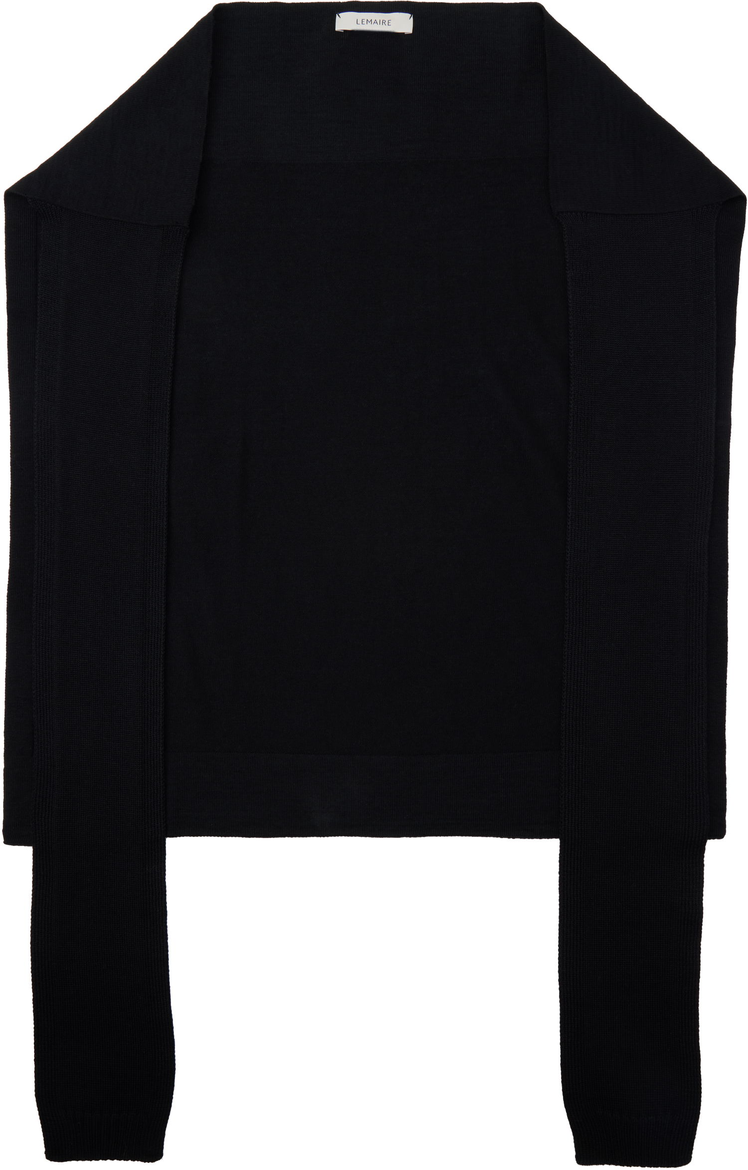 Huivi LEMAIRE Lemaire Trompe L'oeil Shrug Musta | AC1207 LK087, 0