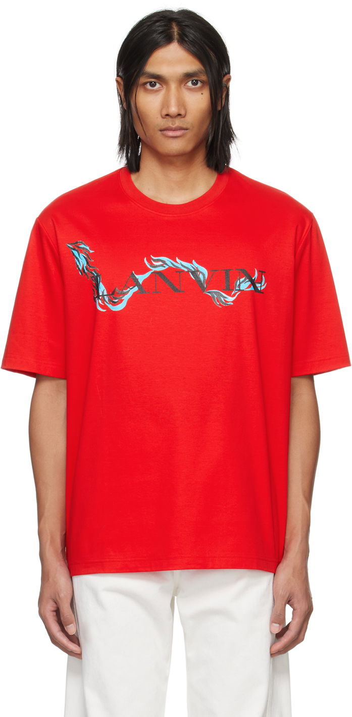 T-paita LANVIN Printed T-Shirt Punainen | RU-TS0010-J109-P24
