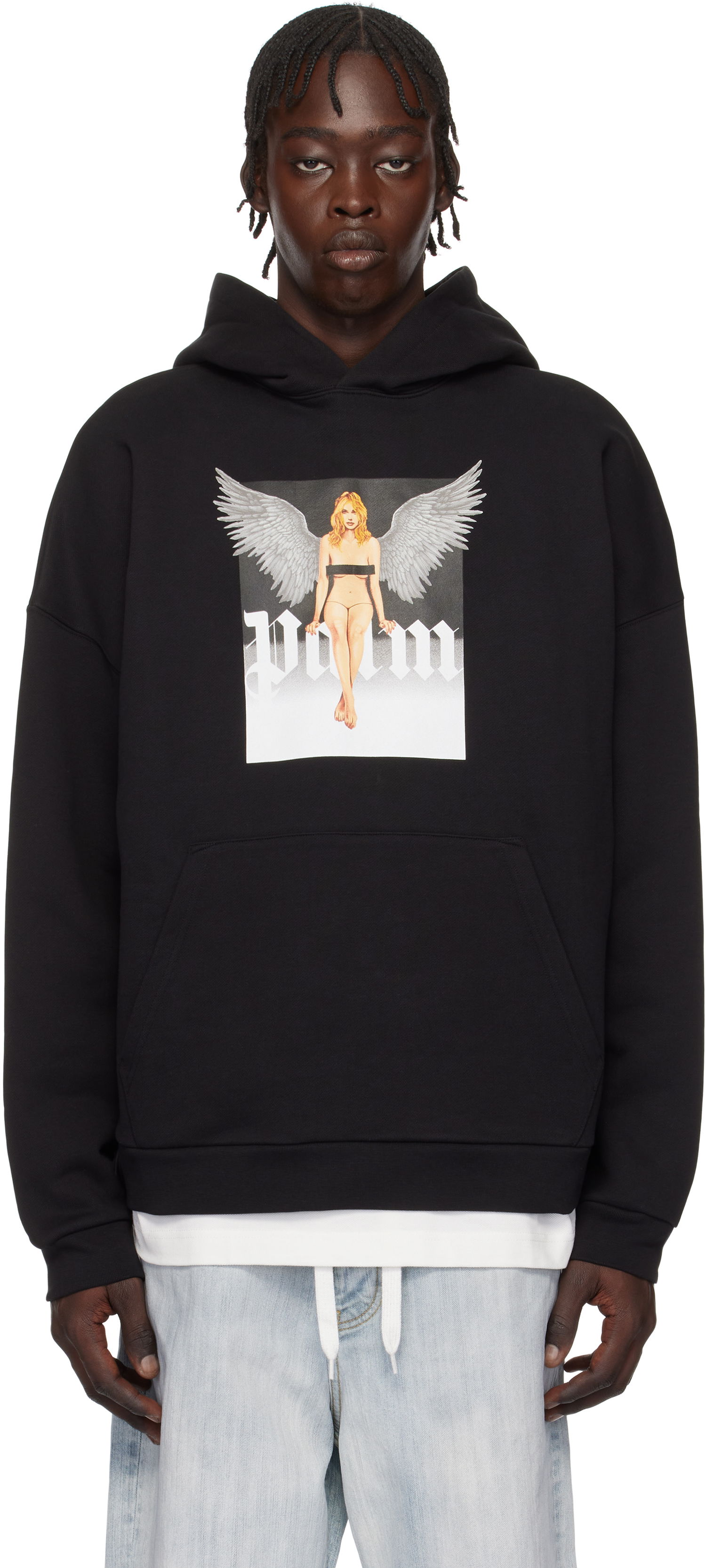 Huppari Palm Angels Pin Up Print Hoodie Musta | PMBB155S25FLE0031003, 0