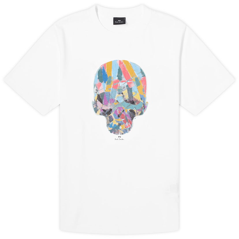T-paita Paul Smith Paul Smith Skull Print T-Shirt, Size Small Valkoinen | M2R-011R-NP4689-01