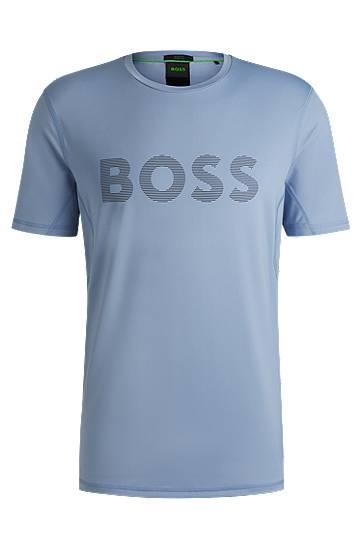 T-paita BOSS Slim-Fit Active T-Shirt with Moisture Management Sininen | 50531244