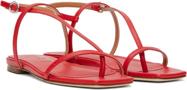 Asusteet Aeyde Aeyde Ella Leather Toe-Post Sandals Punainen | A11-FS-BRNS08FL21-SS25-406-007, 3