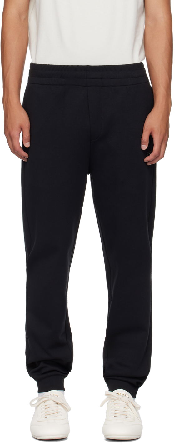 Verryttelyhousut Moncler Black Plaque Sweatpants Musta | J20918H0000989AHM