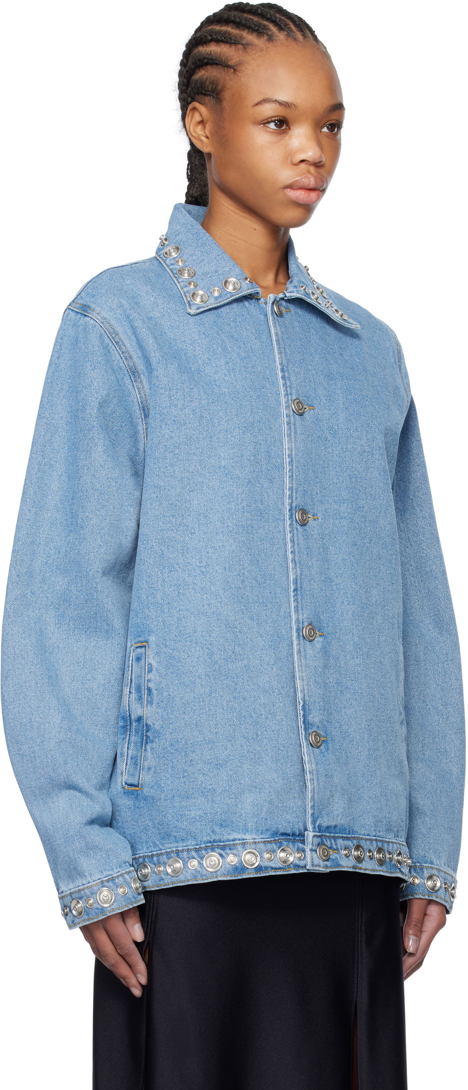 Takki Coperni Coperni Studded Denim Jacket Sininen | COPBL27STF2008, 1
