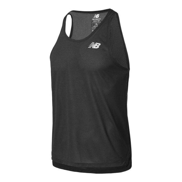 Tankkitoppi New Balance Essentials Logo Running Tank Top Musta | AMT21260-BK