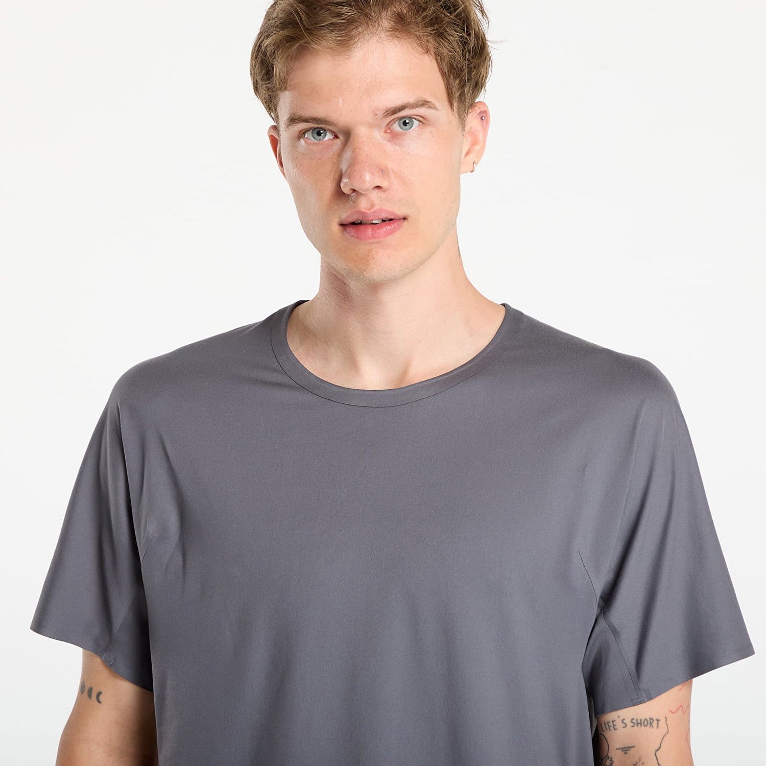 T-paita Y-3 Run Ss Tee Granite M Harmaa | KB2330, 1