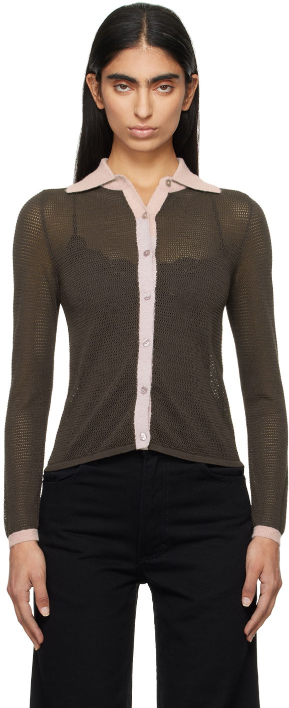 Paita Eckhaus Latta Shirt Button-Down Long Sleeve Ruskea | 8087-EL-PF24-F -
