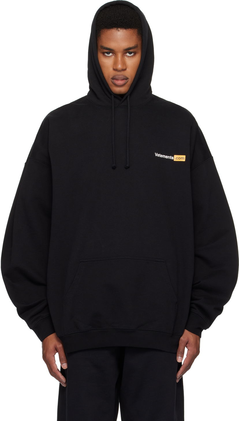Huppari VETEMENTS Oversized Hoodie with Logo Musta | UA66HD760B
