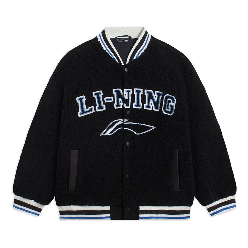 Bomber-takki Li-Ning Polar Fleece Baseball Jacket Musta | AFDSD31-3