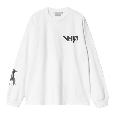 T-paita Carhartt WIP Long Sleeve Graphic Print T-Shirt Valkoinen | I034411_9, 0