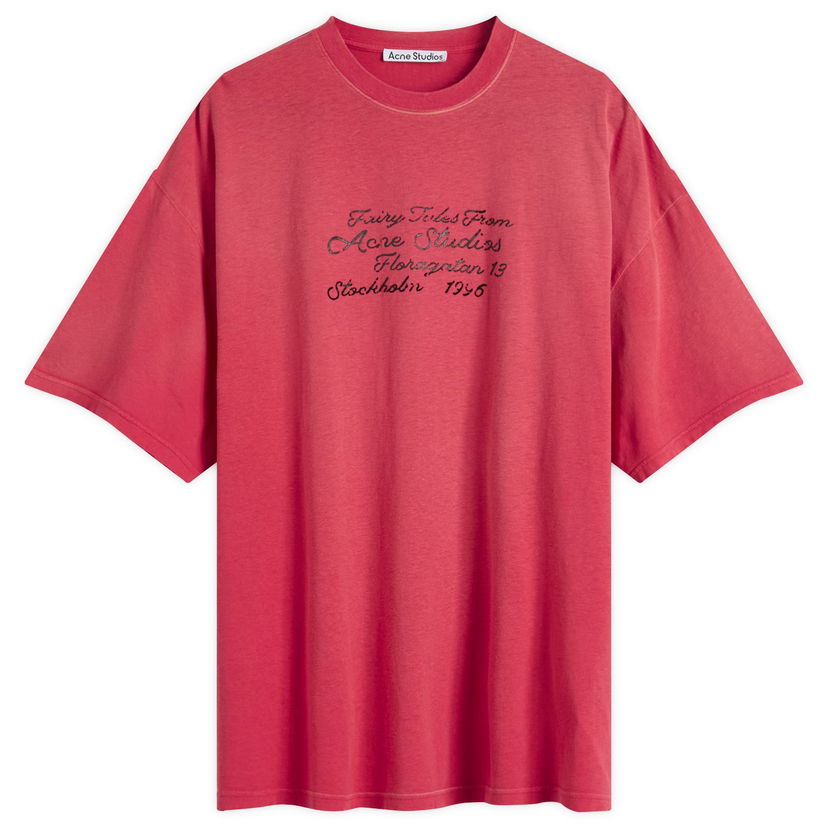 T-paita Acne Studios Edra Fairytale T-Shirt, Size Large Punainen | AL0500-AZT