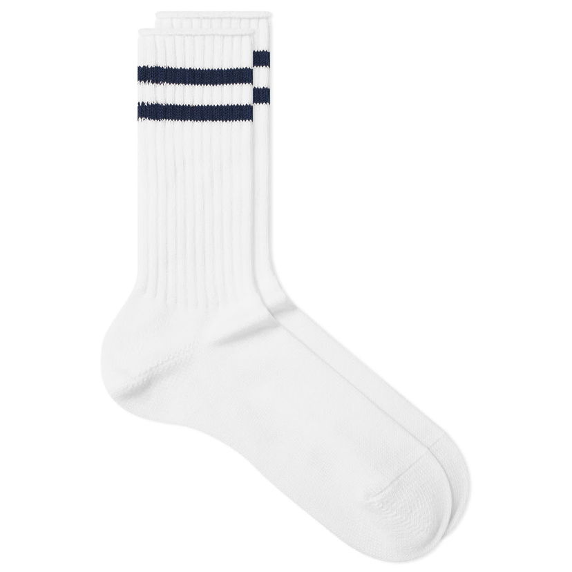 Sukat BEAMS Beams Plus Schoolboy Socks Valkoinen | 3843-0010-479-01