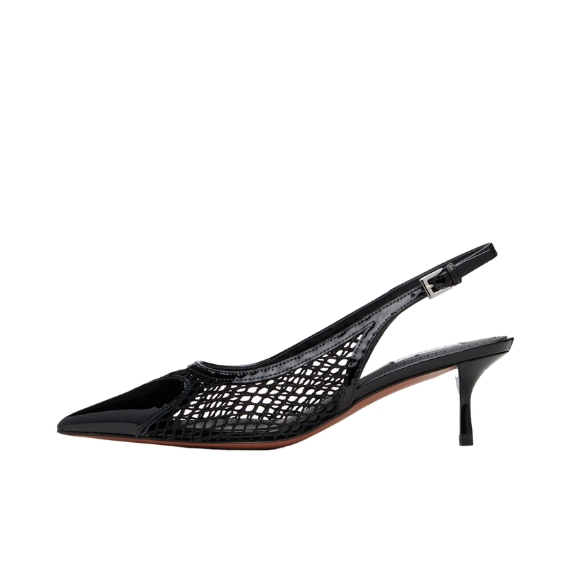 Tennarit ja kengät Alaïa Slingback Heels with Heart Cutout Musta | AA3E057CK204