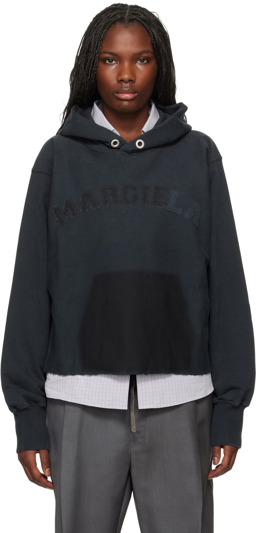 Huppari Maison Margiela Cotton Logo Hoodie Musta | S51GU0133 S25520