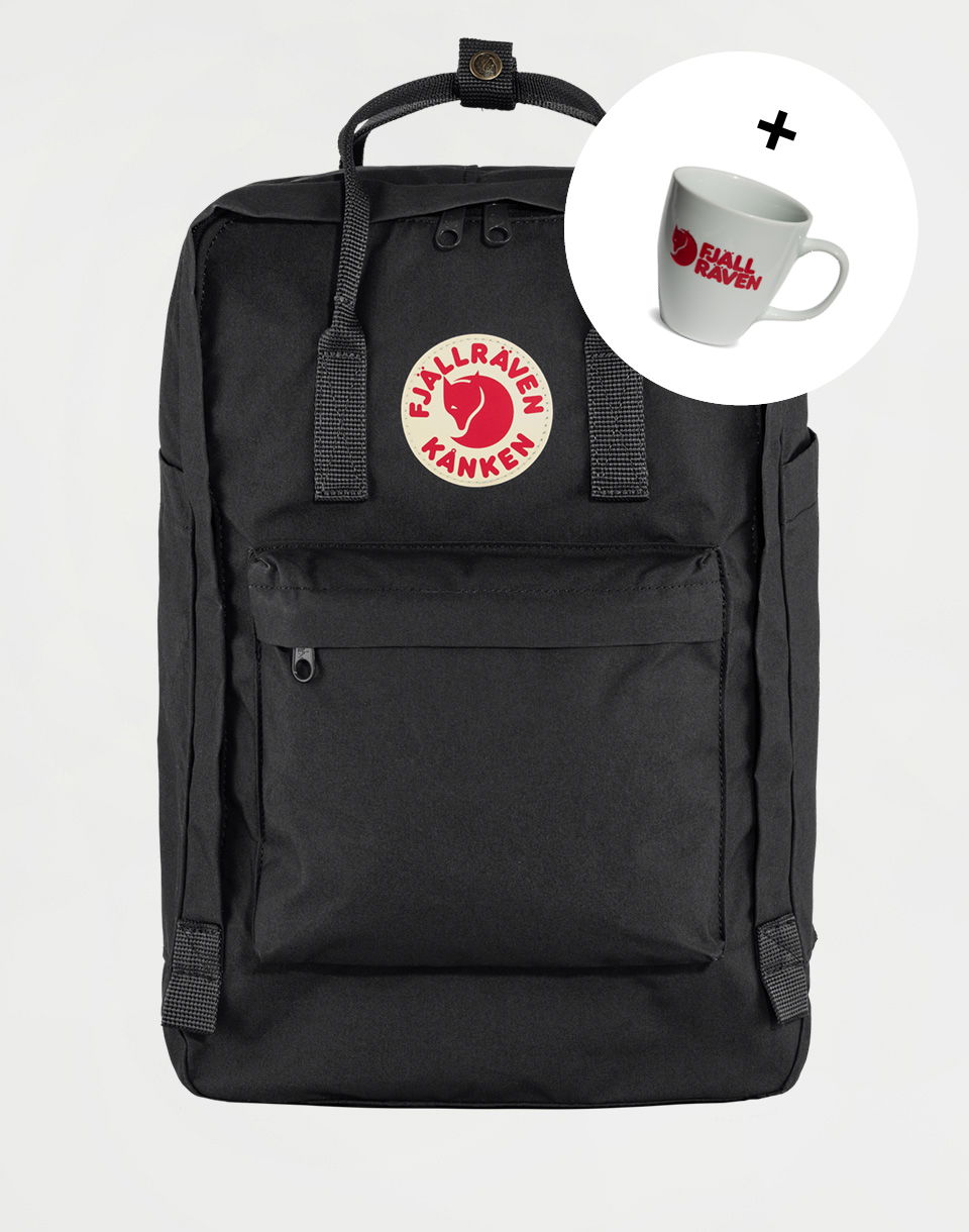 Reppu FJÄLLRÄVEN Kanken Laptop 17" 20 l Musta | 23525-550, 1