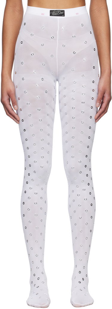 Sukat We11done We11done Eyelet Tights Valkoinen | WD-LE0-25-284-W-WH, 0
