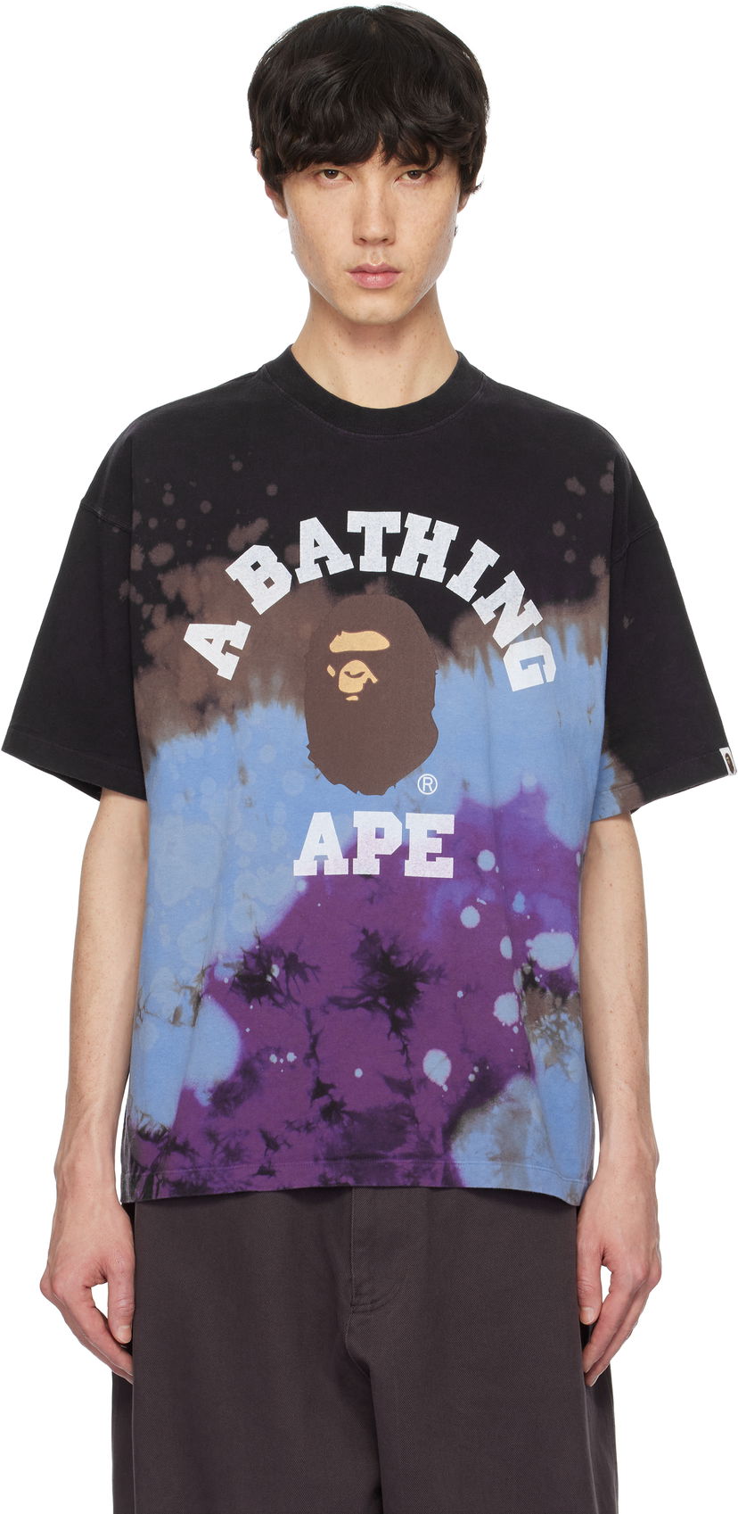 T-paita BAPE Tie Dye College Relaxed Fit T-shirt Monivärinen | 001CSK801003M