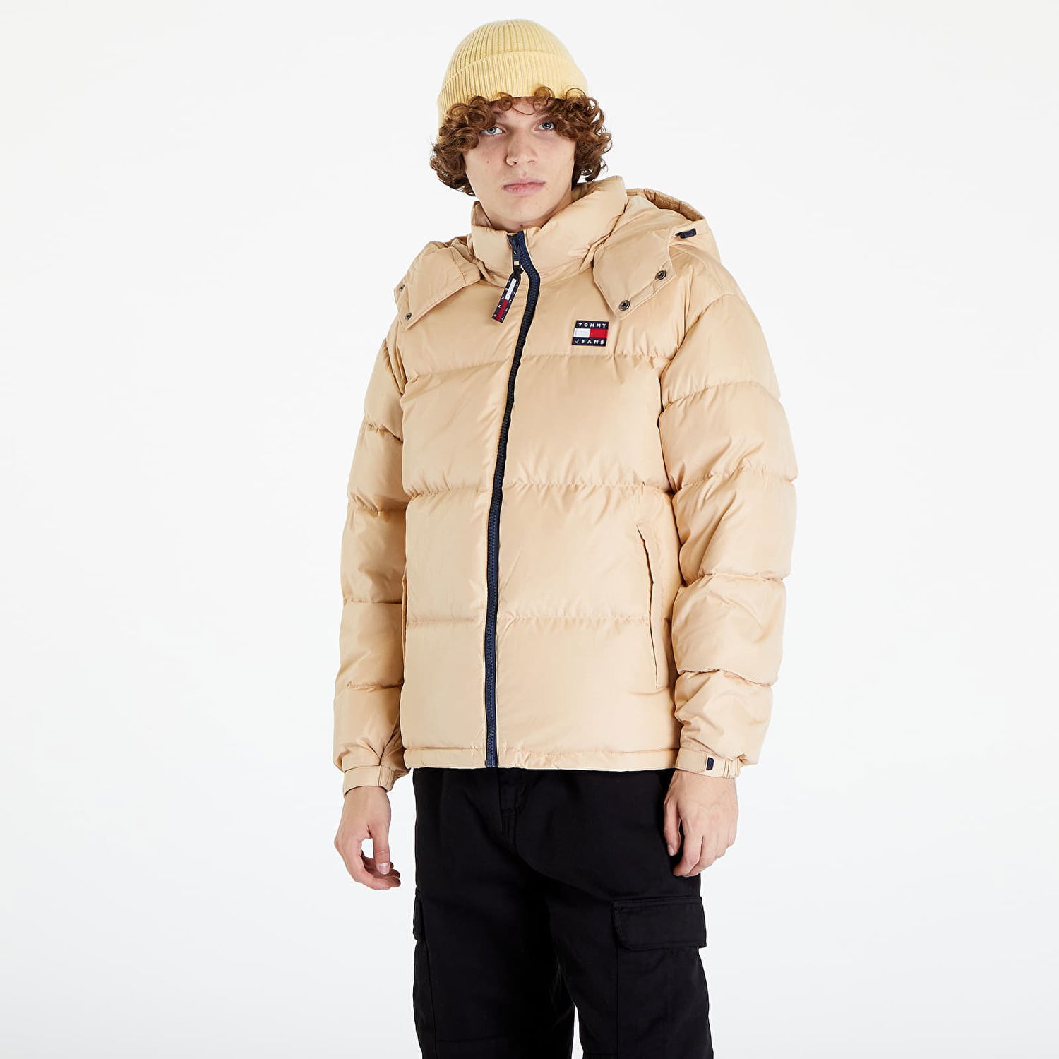 Puffer takki Tommy Hilfiger Jeans Alaska Puffer Beige | DM0DM15445 AB4, 0
