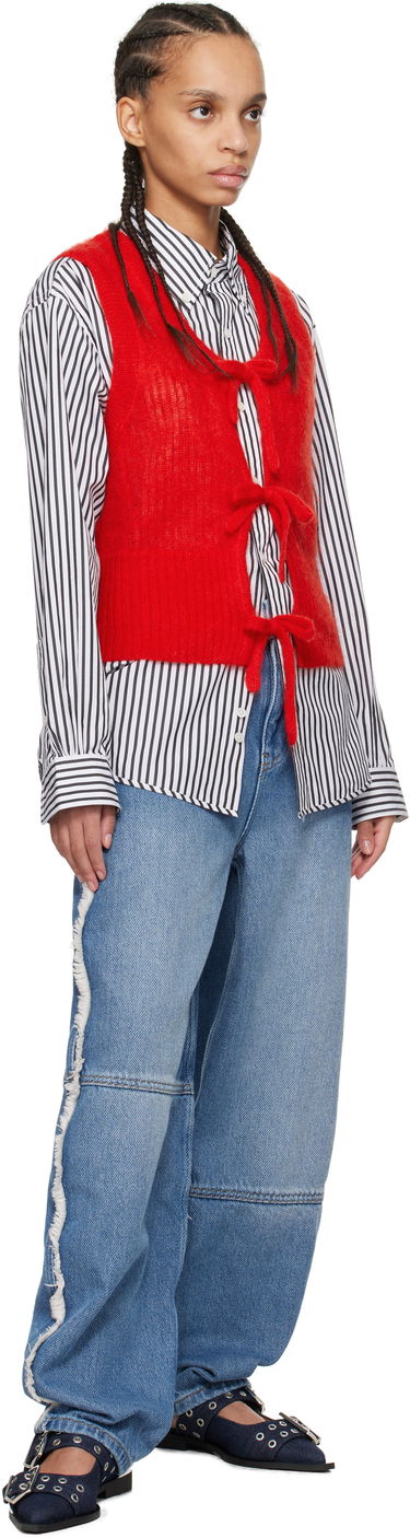 Villapaita GANNI Ganni Tie String Vest Punainen | K2344, 3