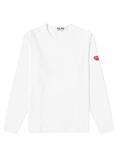T-paita Comme des Garçons Long Sleeve Invader T-Shirt White Valkoinen | P1T330-3