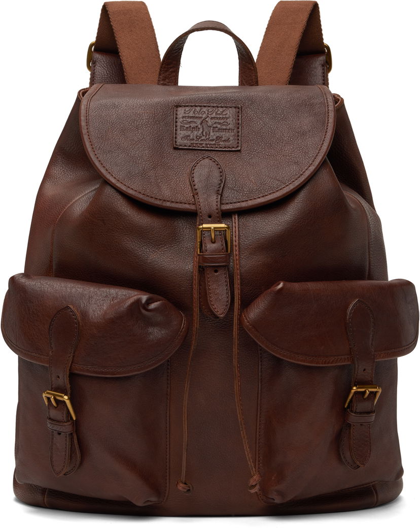 Reppu Polo by Ralph Lauren Ralph Lauren Heritage Leather Backpack Ruskea | 405946036001