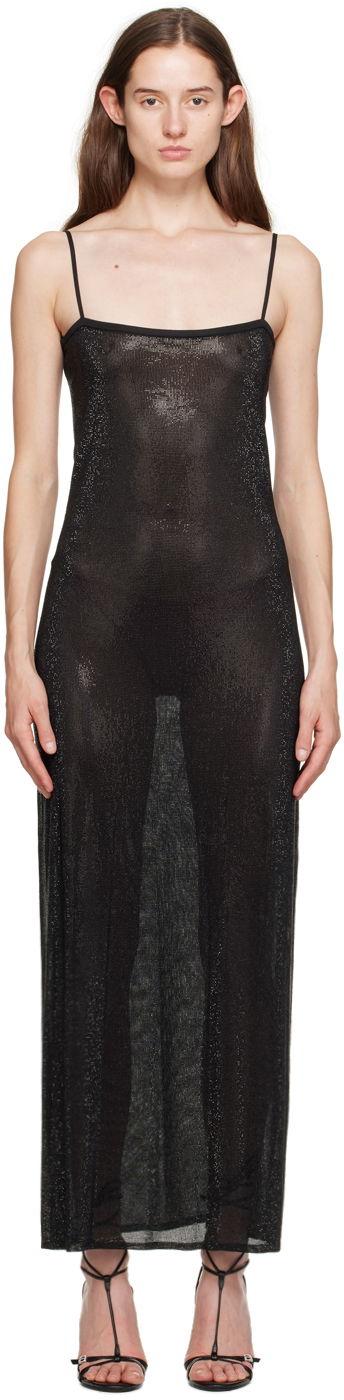 Mekko Alexander Wang Bead Midi Dress Musta | 1KC1246013