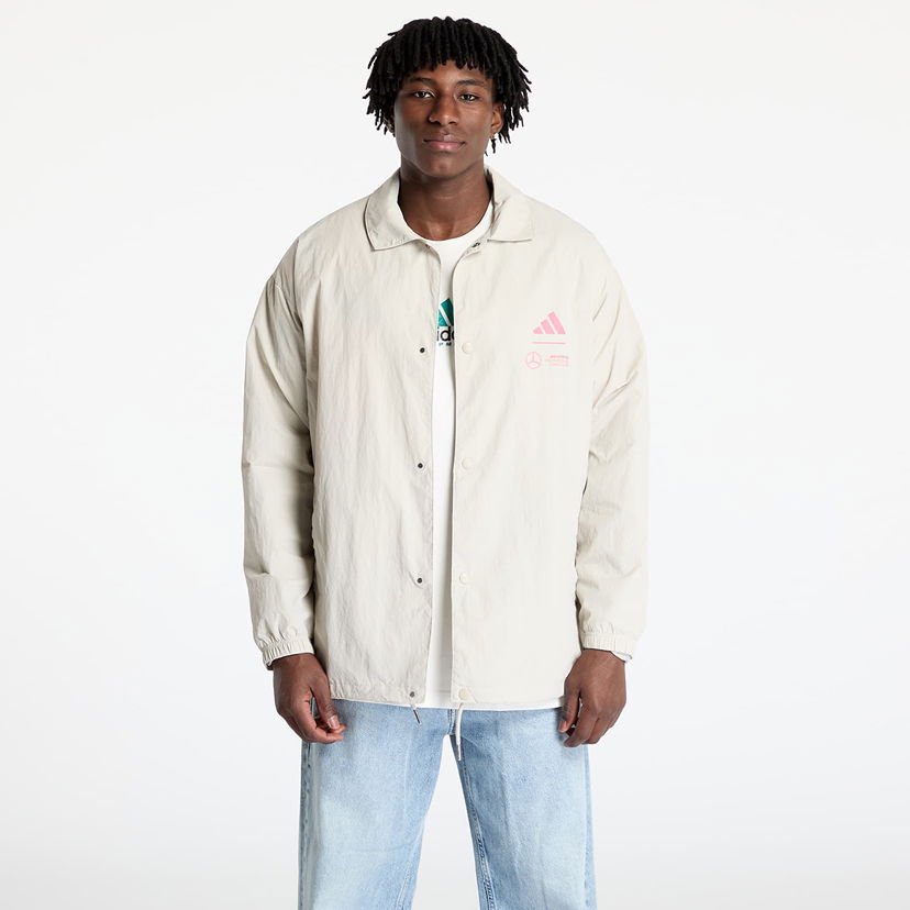 Takki adidas Performance adidas x Mercedes AMG Petronas Formula One Team Summer Pack Coach Jacket Beige | JW3362