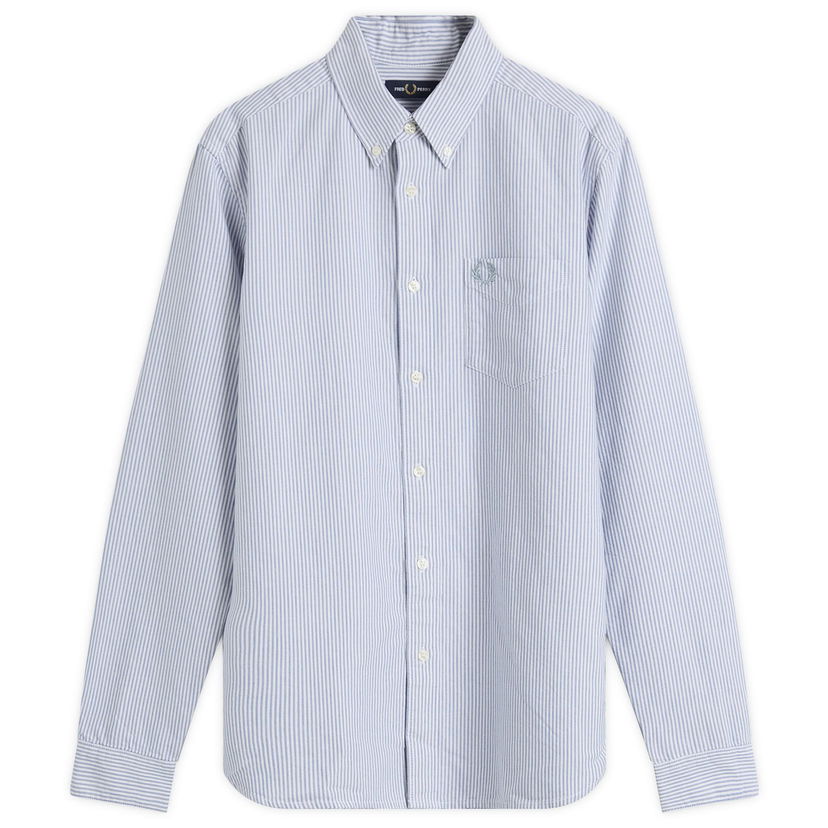 Paita Fred Perry Fred Perry Oxford Stripe Shirt, Size Large Sininen | M1768-38A