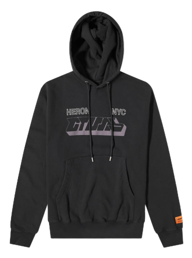 Huppari HERON PRESTON CTNMB Spray Hoodie Musta | HMBB024F22JER0081009