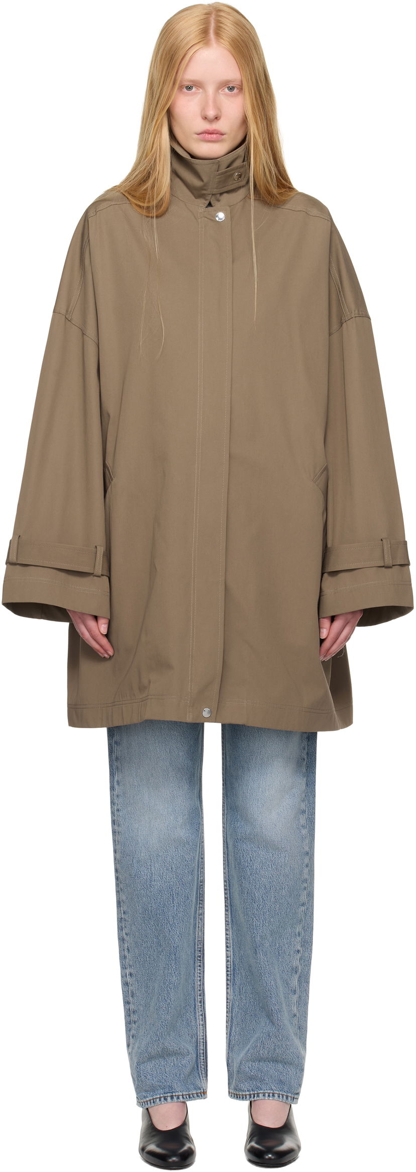 Trenssitakki TOTEME TOTEME Oversized Trench Coat Ruskea | 253-WRO0220-FB0490