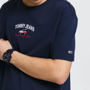 T-paita Tommy Hilfiger Timeless Tommy Script Tee Tummansininen | DM0DM10620 C87, 1
