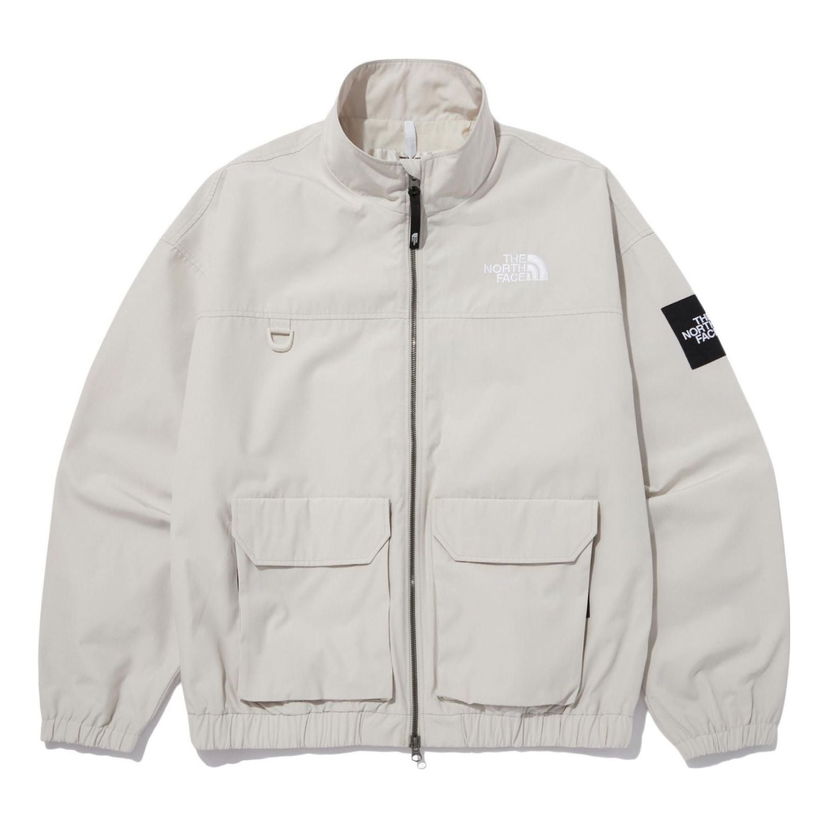 Tuulitakki The North Face Logo Crop Jacket Beige | NJ3BN51K