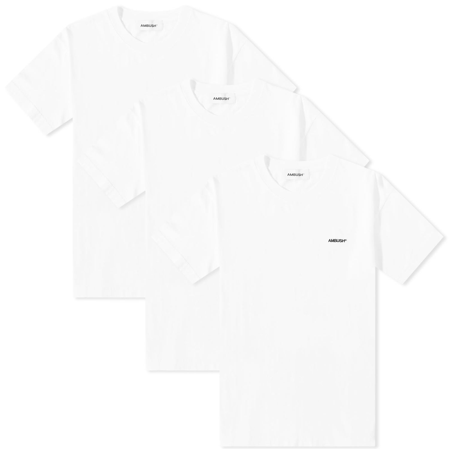 T-paita Ambush 3-Pack Logo Tee Valkoinen | BMAA035S23JER0020100, 0