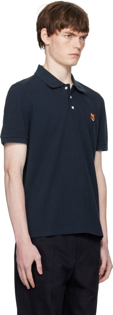 Poolopaita MAISON KITSUNÉ Maison Kitsuné Fox Head Patch Regular Fit Polo Tummansininen | PM00209KP0002, 1