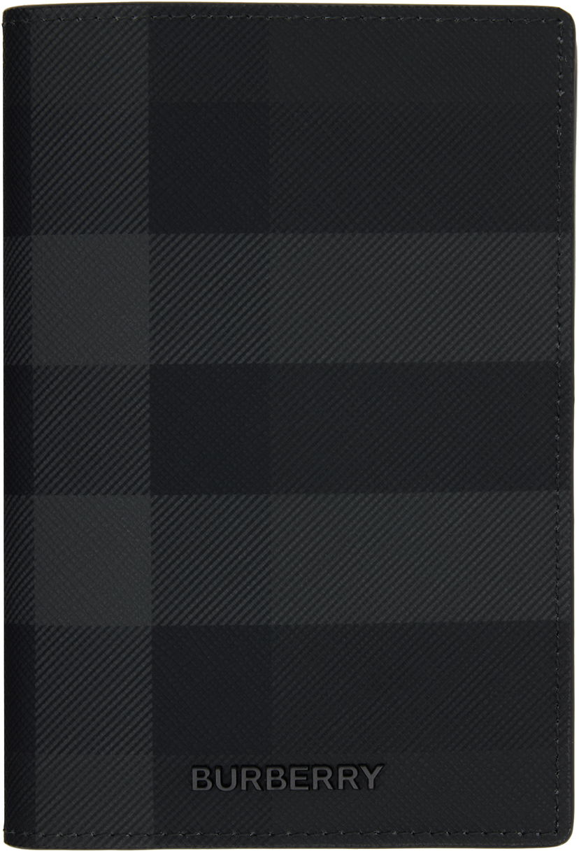 Lompakko Burberry Burberry Check Passport Holder Musta | 8073278