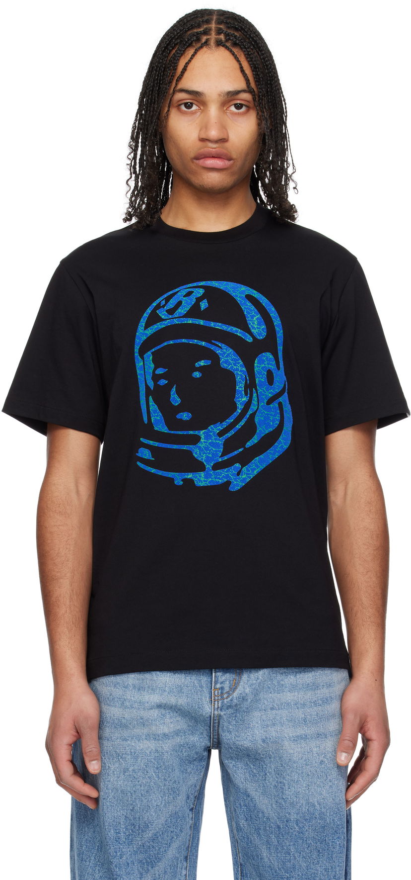 T-paita BILLIONAIRE BOYS CLUB Billionaire Boys Club Cracked Flock Print Astro T-Shirt Musta | B25156