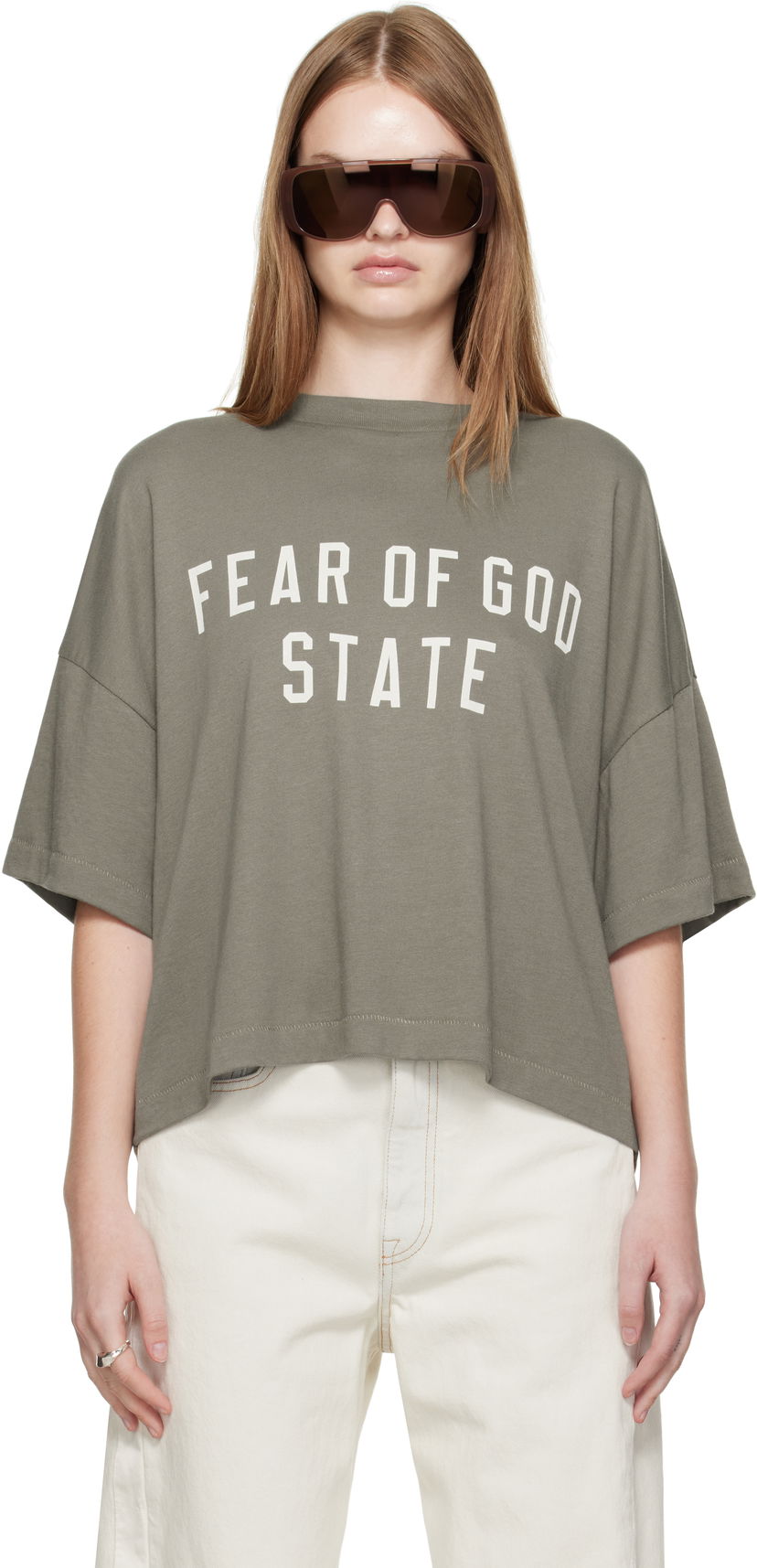 T-paita Fear of God Fear of God ESSENTIALS Boxy T-Shirt Vihreä | 125SP257167FW