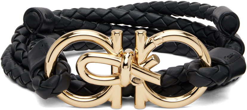 Rannerengas FERRAGAMO Salvatore Ferragamo Gancini Wrap Bracelet Musta | 780496