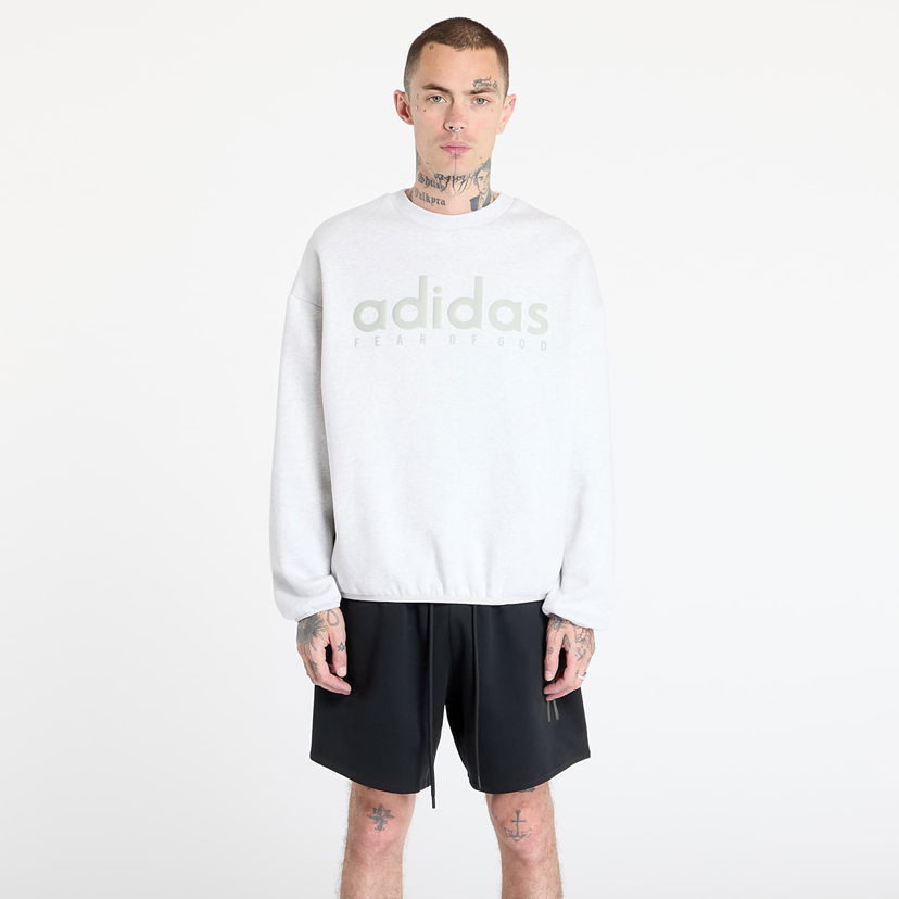 Huppari adidas Originals adidas x Fear Of God Athletics Heather Fleece Crewneck Harmaa | JZ7368