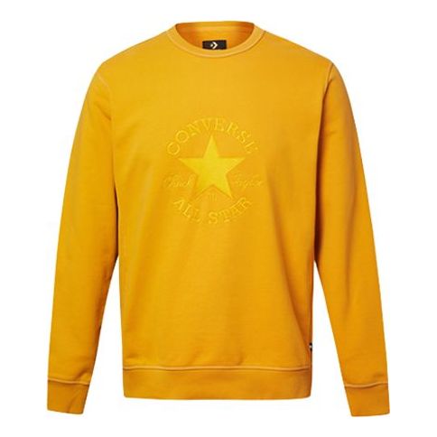 Villapaita Converse Converse Logo Round Neck Pullover Keltainen | 10020819-740