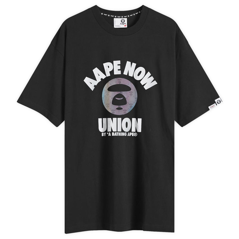 T-paita AAPE by A Bathing Ape AAPE College Union T-Shirt, Size Large Musta | AAPTEM1561XXNBKX