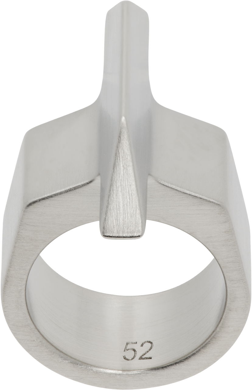 Sormus Rick Owens Rick Owens Hollywood Trapezoid Ring Metallinen | RJ0000107 MMT