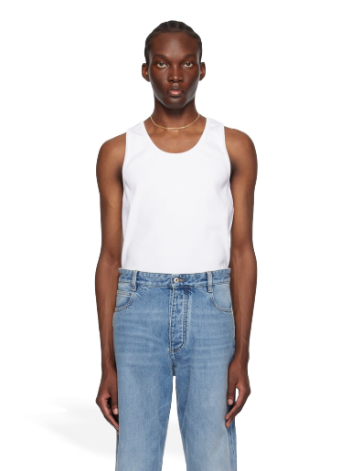Tankkitoppi Bottega Veneta Rib Tank Top Valkoinen | 715042 V2I50