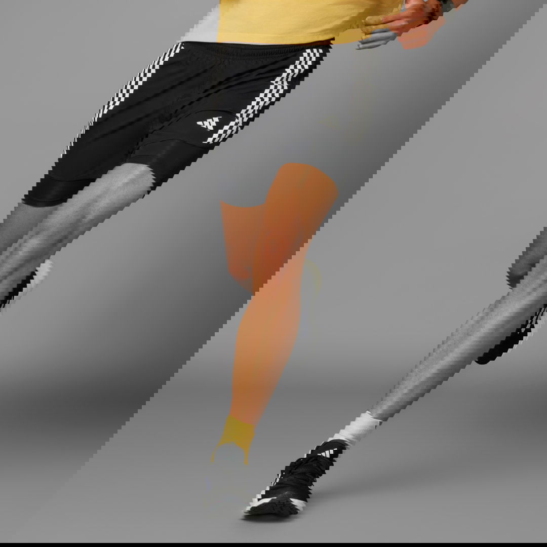 Shortsit adidas Performance Own the Run 3-Stripes 2-in-1 Shorts Musta | IQ3808, 1