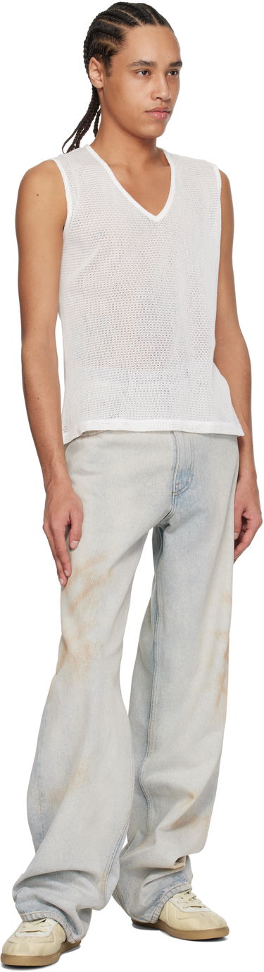 Tankkitoppi Maison Margiela MM6 Maison Margiela V-Neck Tank Top Valkoinen | SH2NL0008 M20111, 3