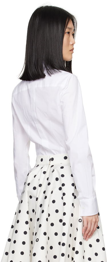Paita Dolce & Gabbana White Spread Collar Shirt Valkoinen | F5G19T FUEEE, 2