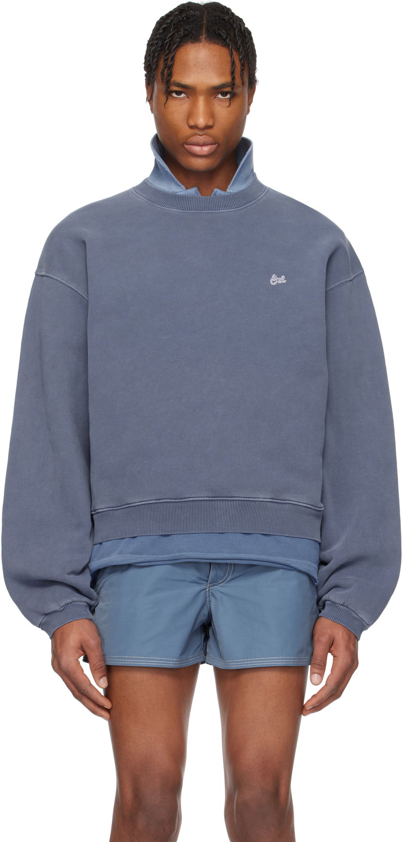 Villapaita ERL ERL Crewneck Sweatshirt Sininen | ERL10T027