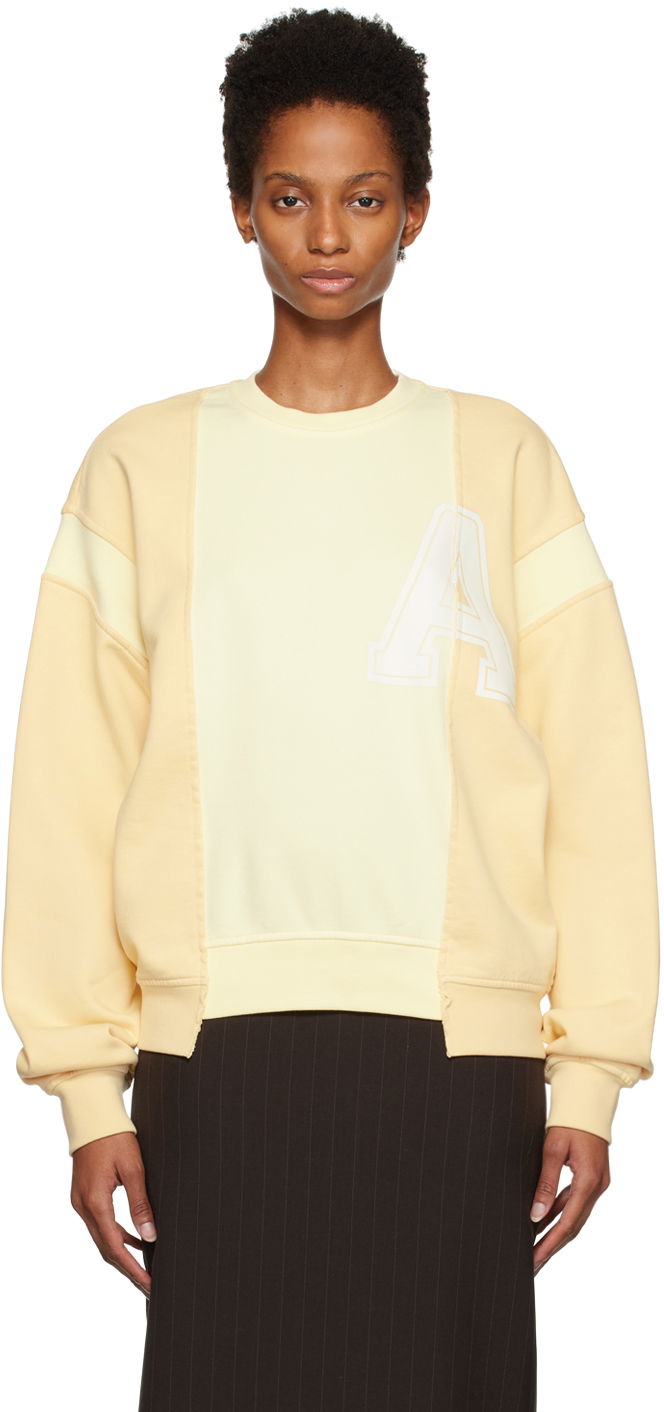 Villapaita Ambush Varsity Patchwork Sweatshirt Keltainen | BWBA016F22FLE0011702